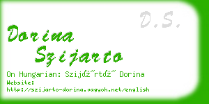 dorina szijarto business card